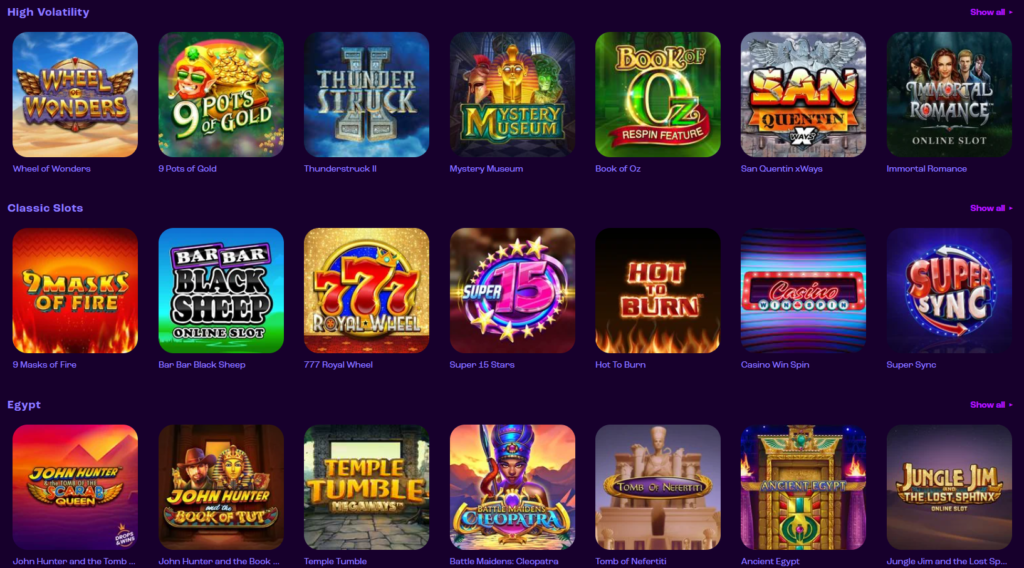 Online-Slots im First Deposit Casino